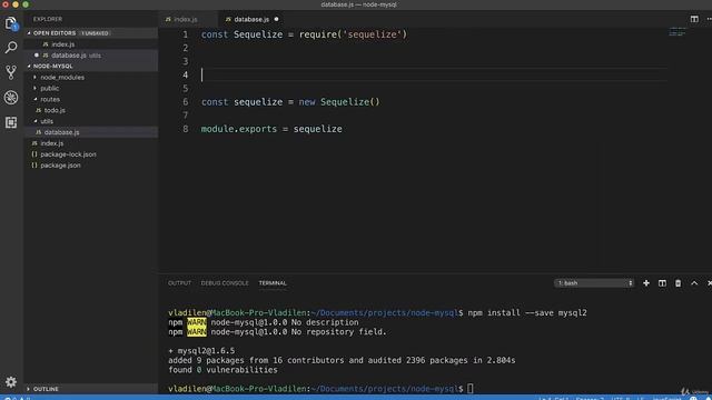 Полное руководство NodeJS Урок 88 Подключение к базе данных смотреть онлайн