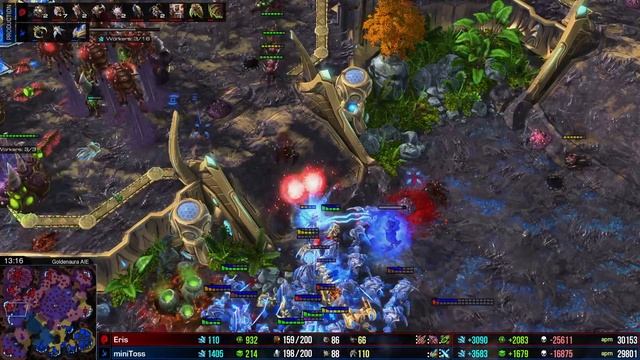 99,000 APM AI MACRO! - SC2 AI - Eris vs miniToss смотреть онлайн