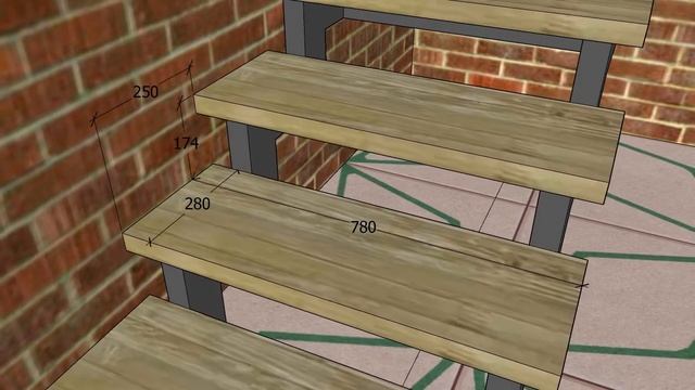 Эскиз лестницы открытий каркас, зигзаг. смотреть онлайн