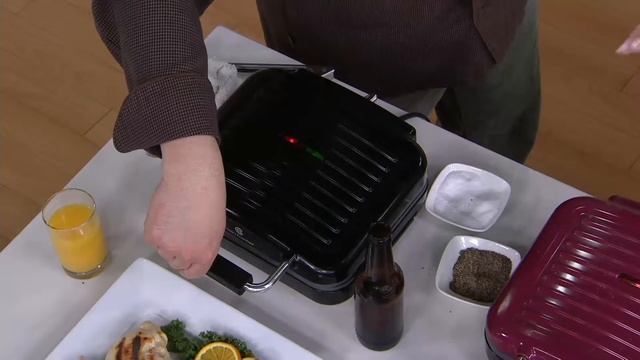 Cook's Essentials 1400 Watt Steam Grill w/ Ceramic Plates on QVC смотреть онлайн