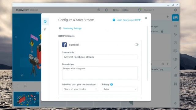 How to Stream on Facebook and YouTube Simultaneously with ManyCam смотреть онлайн