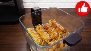 Когда мне лень готовить, я делаю это блюдо. Готовлю сосиски в тесте в аэрогриле к чаю