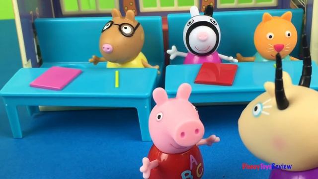 PEPPA PIG STORY WITH GEORGE & MOM PIG ZOE ZEBRA DANNY DOG AND PEPPA'S SCHOOL & MADAME GAZELLE PART1 смотреть онлайн