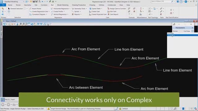 OpenRail Designer 2021 Release 2 Geometry Nudge Tool Connectivity смотреть онлайн