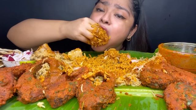 2 KG SPICY FISH GHEE ROAST 🐟 WITH WHITE CHICKEN PULAO 🍗 EXTRA GRAVY AND RAITA | FOOD EATING SHOW смотреть онлайн