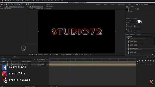 Adobe After Effects - Tutorial Scritta Neon [ITA], Studio72 смотреть онлайн