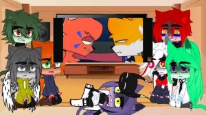 Реакция разноцветных котов (+ моя ос и Присца) на клип Бискаса [ЯМКС] |•| Моё АУ |•|