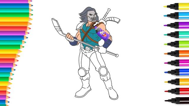 How to Draw Casey Jones TMNT | Easy Step-by-Step Tutorial смотреть онлайн