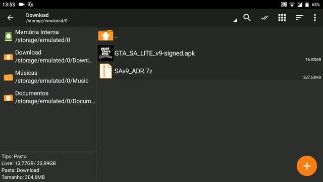 GTA San Andreas Lite V9 APK+OBB GPU 210MB   Download   GTA SA