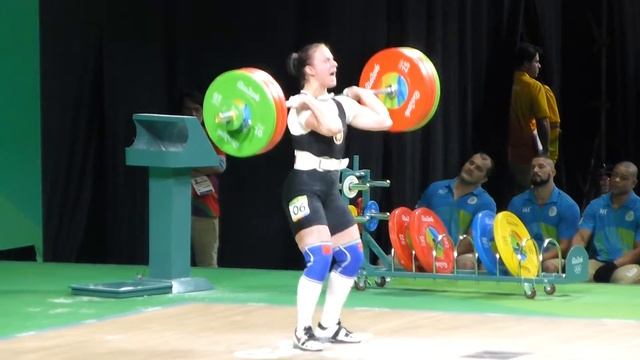 Darya Naumava Women 75 kg Clean and Jerk 142 kg смотреть онлайн