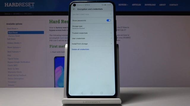 How to Clear Credentials in HUAWEI P40 Lite E – Delete Licenses смотреть онлайн