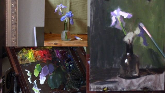 Painting Irises - Full Oil Painting Demonstration смотреть онлайн