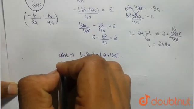 If the parabola y=ax^2+bx+c has vertex at(4,2)and a in [1,3] then the difference beteween the e... смотреть онлайн