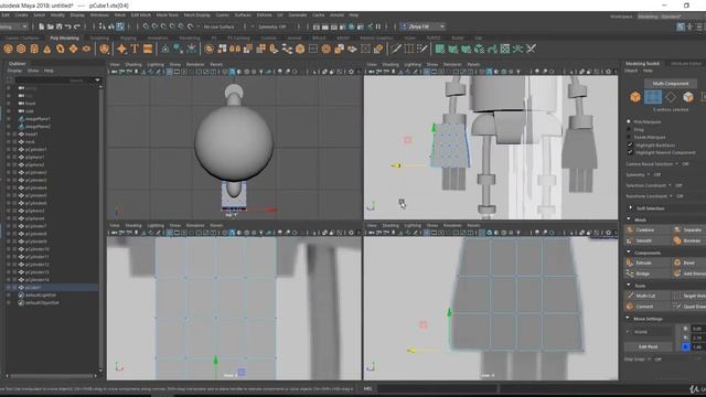 Maya and Substance Painter Model and texture Old 3D Robot Part 5 смотреть онлайн