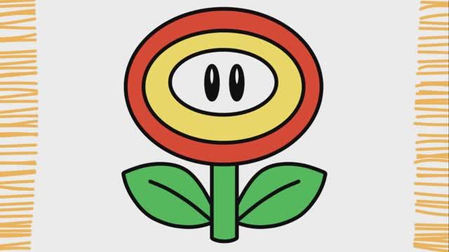 Как нарисовать ОГНЕННЫЙ ЦВЕТОК в SUPER MARIO BROS смотреть онлайн