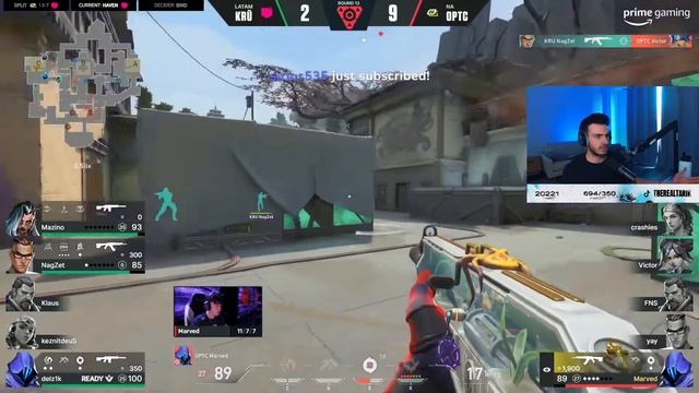 OPTIC MARVED INSANE CLEAN CLUTH VS KRU | Valorant Champions Tour Stage 2: Masters Copenhagen смотреть онлайн