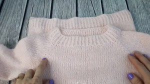 Детский свитер из пуха норки с элементами жаккарда./ Подробное видео-описание.