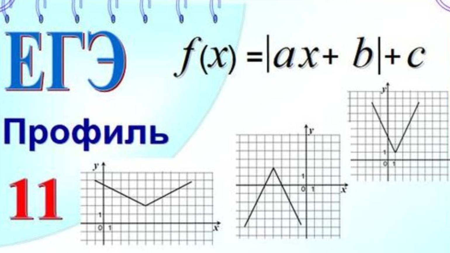 График функции y=|ax+b|+c смотреть онлайн