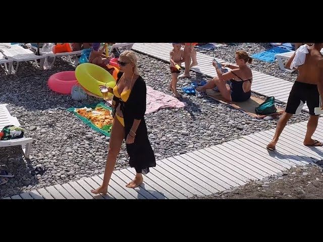 Сочи Лазаревское 13.07.2019 после обеда погода просто супер, полный пляж народу