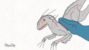 Блю и индораптор и индоминус рекс