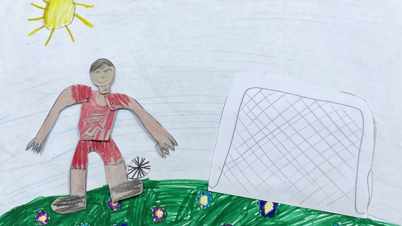 Футбол - автор Артем Егоров 6 лет / мультфильм своими руками смотреть онлайн