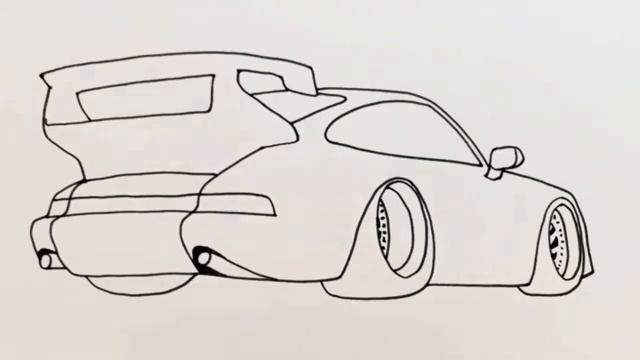 How To Draw A Porsche 911 Gt3 Rs Step by Step - How To Draw A Race Car Easy -Mahbub Drawing ARTS смотреть онлайн