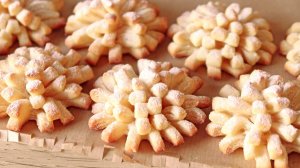 Творожное печенье "Хризантемы"! Красивая выпечка к чаю!