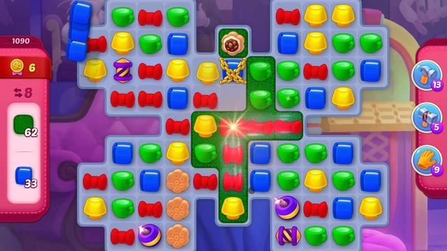 HomeScapes Level 1090 no boosters (17 moves) смотреть онлайн