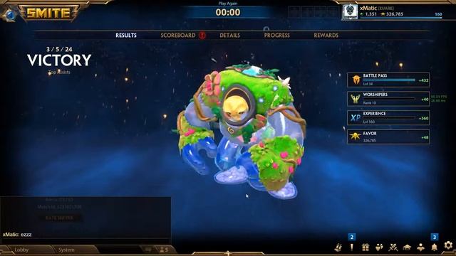 I took the wrong skin and we still won 4v5 - SMITE Arena PvP смотреть онлайн