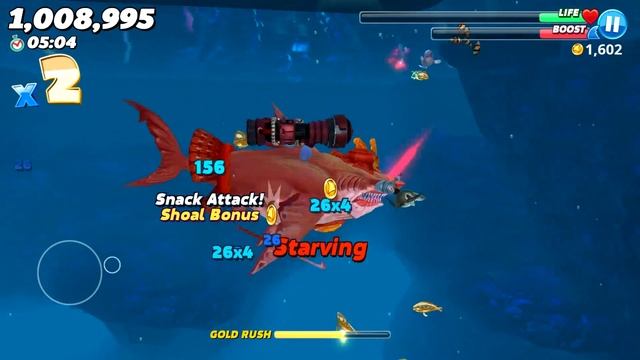 Hungry Shark World - Megalodon vs South China Sea Crocodiles смотреть онлайн