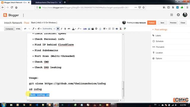 Bash [ InfoG v1.0 Information Gathering Tool On Windows ] смотреть онлайн