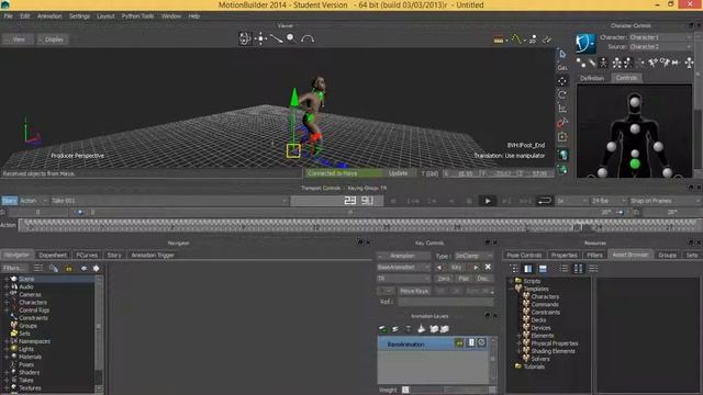 Applying ANY bvh animation to any FBX :D MASTERED смотреть онлайн