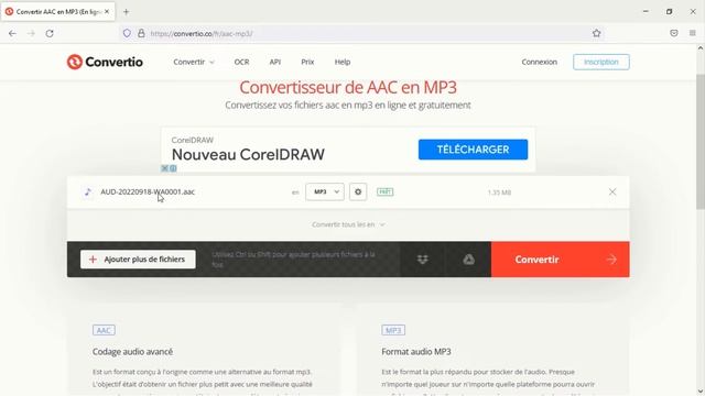 comment convertir un fichier AAC en MP3 смотреть онлайн