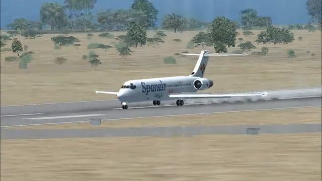 Spanair 717-200 Almeria Windy Landing смотреть онлайн