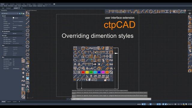 Override dimension style in AutoCAD by ctpCAD смотреть онлайн