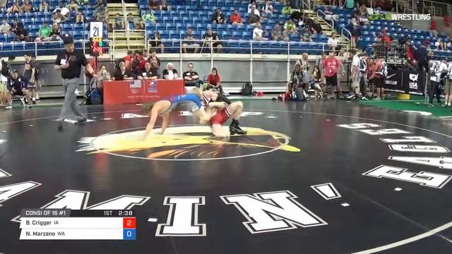 Cadet FS 152 Consi of 16 #1 - Baylor Crigger (IA) vs. Noah Marzano (WA) смотреть онлайн