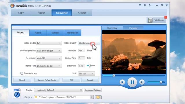 How to convert MP4 to FLV with DVDFab смотреть онлайн