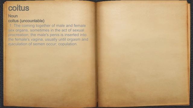 What does coitus mean? смотреть онлайн