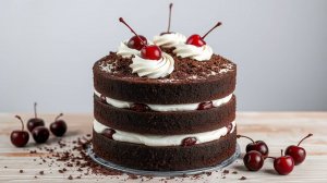 Сочный Шоколад + Вишня: Торт «Чёрный лес», от которого невозможно оторваться!