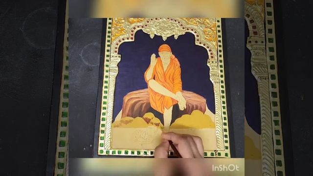Tanjore Painting of Sai Baba by Sruthi Sivakumar | Part 3 - Painting Work смотреть онлайн