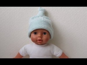 Шапочка для новорожденного "УЗЕЛОК"! Вяжем спицами!