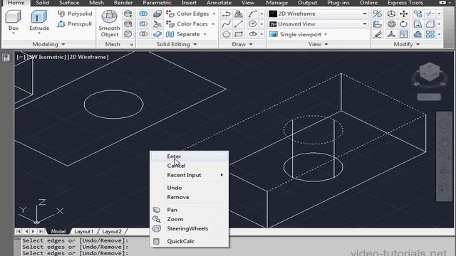 AutoCad 3d Modeling 45 ( Color Edges ) смотреть онлайн
