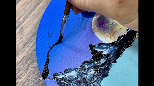 Волшебный двойной закат и лунный свет акриловая жи смотреть онлайн