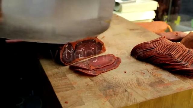 Stock Footage - Slicing Pastrami | VideoHive смотреть онлайн