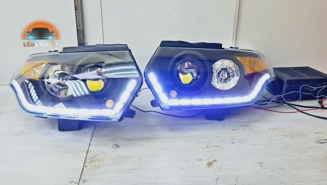 УАЗ ПАТРИОТ светодиодный комплект фар смотреть онлайн