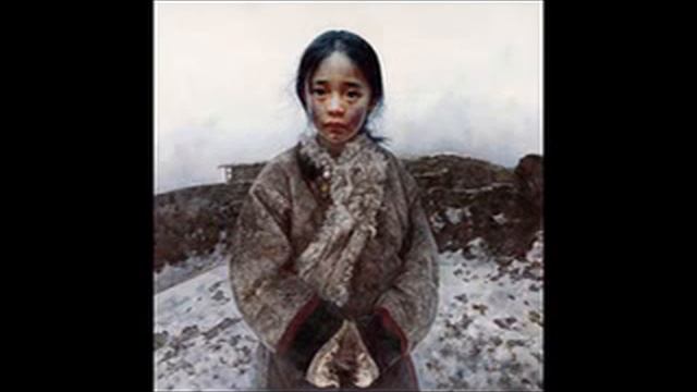 I Am A Child-Tibet Girl paintings by Chinese artist Ai Xuan. смотреть онлайн