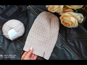 Вяжем простую и красивую шапку тыковку.