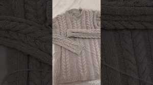 Новый джемперок  #knitting #косы #бобиннаяпряжа #каквязать #вязание