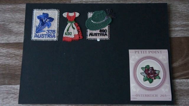 Необычные почтовые марки Австрии из ткани и комбинированных материалов. смотреть онлайн