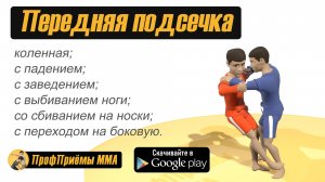 Передняя подсечка. Приём САМБО.